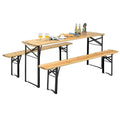 WEKIS Mesa De Picnic Plegable Con Tapa De Madera Para Actividades Al Aire Libre Conjunto De Mesas De jardin