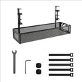 PYJ Table Side Hanging Storage Basket Punch-free Retractable and Adjustable Length Socket Storage Rack Under the Table