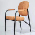 Italian Minimalist High-End Armrest Dining Chair for Villa Restaurant Hotel Living Room Reception Modern Negotiation Metal