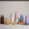 600ml Glass Bottle with Silicone Sleeve Wear-Resistant and Anti-Slip Portable Drink Cup for Outdoor Sports and Casual Use