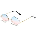 Fashion Cloud lightning Rimless Prom Party Sunglasses