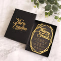 1 C Foil Clear Acrylic Wedding Invitation  With Names in Gold Mirror Matching  Paper Box