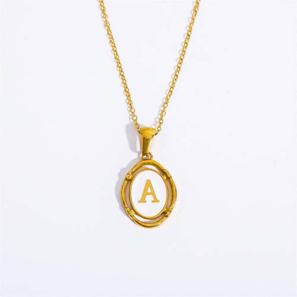 New Fashion Stainless Steel A-z Initial Letters Pendant Necklace for Women