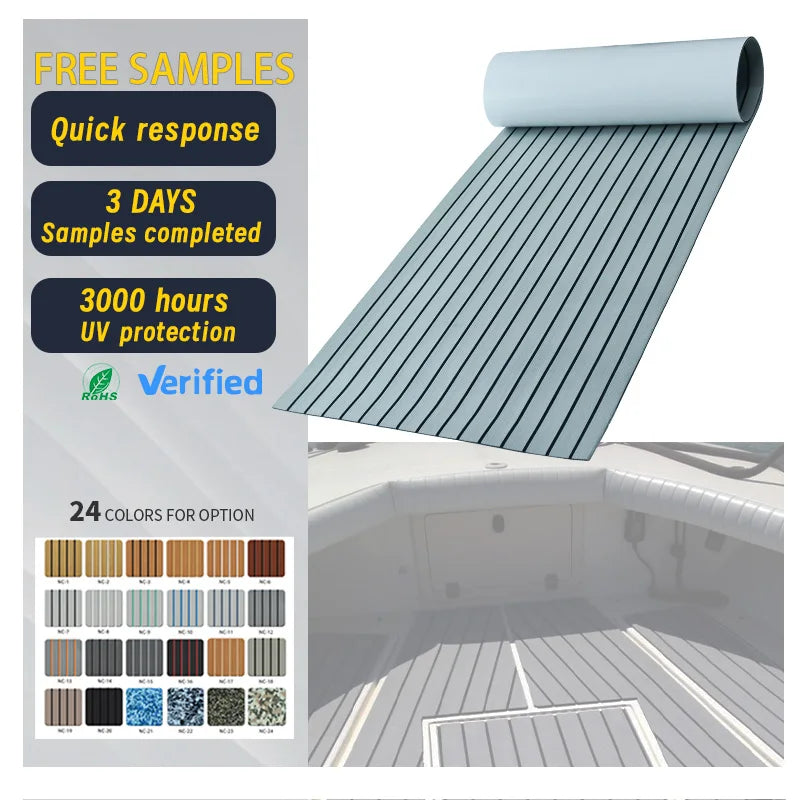 Modern Outdoor Anti-Slip Waterproof EVA Marine Foam Decking Boat Flooring UV Resistant Synthetic Teak Full Sheet Design