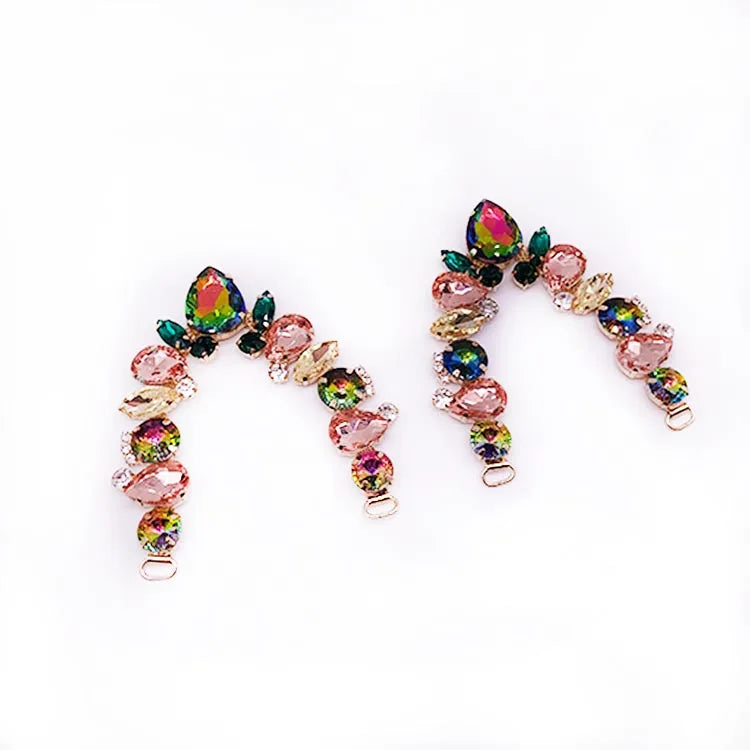 Wholesale Crystal Flip Flop Chain Decoration Slipper Rhinestone Chain Bikini Buckle