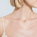 Joolim Jewelry Gold Plated Double Ring Pendant Choker Necklace Stainless Steel Jewelry Wholesale