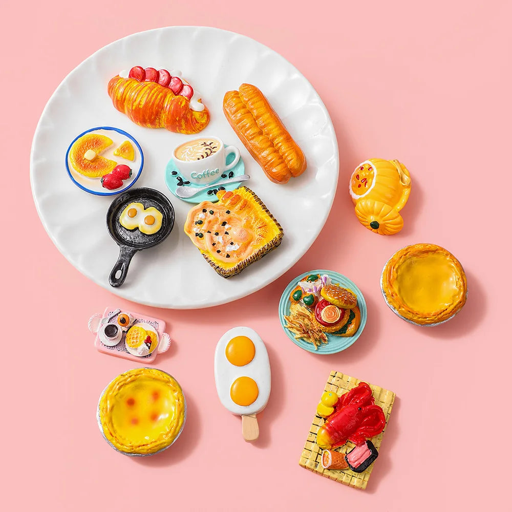 Creative Style Large Size Egg Tart Ice Cream Artificial Food Theme Children Toy Playhouse Diy Accessories Resin Cabochon