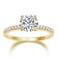 OAHLAN Hot Sell Fashion Jewelry Ring 925 Sterling Silver Cubic Zirconia Engagement Wedding Rings Halo Promise Ring for Women