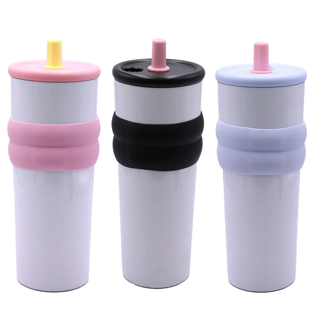 Double-Walled Stainless Steel Reusable Coffee Tumbler Mug with Lid Leak-proof Recyclable Camping Travel Insulated