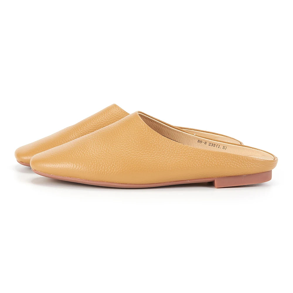 Women's Stylish Comfortable Genuine Leather Loafer Shoes Handmade Breathable Durable Slippers for Daily Life Party Summer Season