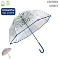 OVIDA Custom Manufacturer Umbrella POE with Printing 23inch Straight Umbrella Transparent Umbrella With logo Wholesale