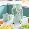 5 in 1 Rotary Cheese Grater Versatile Manual Vegetable Slicer Peanut Nuts Grinder Cheese Vegetable Shredder clear MegaBDM