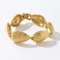 2025 Street Wear Jewelry New Hot 18k Gold Plated Stainless Steel Tarnish Free Bohemia Summer Trend Shell Chain Bracelet
