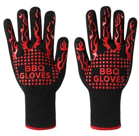 Private Label Logo Customized Barbecue Oven Glove Handschuh OEM 932F Extreme Silicone Heat Resistant Gloves Grill BBQ Gloves