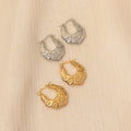 Vintage Stainless Steel Earrings Women Delicate Creoles Earrings 18K Gold Plated Stainless Steel Earring Jewelry