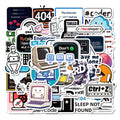 50PCS Computer Programmer PVC Self Adhesive Stickers for Laptop Case Helmet Phone Case Suitcase Refrigerator and Books