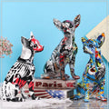 Wholesale OEM/ODM Resin Chihuahua Dog Statue Custom Home Decor Bulk Pet Memorial Gift Graffiti Breed Sculpture Resin Crafts