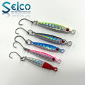 Selco Hot Selling 3G 5G 3D Eyes Ice All Blue Fishing Speed Slow Metal Micro Jig Lure