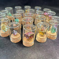 Natural  Bismuth Crystal Bottle Crystal Metal Ore Specimen Bottle for Healing
