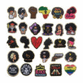 New Design Handmade Black Girl Iron-On Chenille Embroidery Patches with Nonwoven Felt for Clothes & Bags