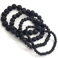 4MM 6MM 8MM 10MM Natural Lava Stone Bead Bracelet Men Diffuser Classic Distance Bracelet Fashion Jewelry Gift Male Accessories