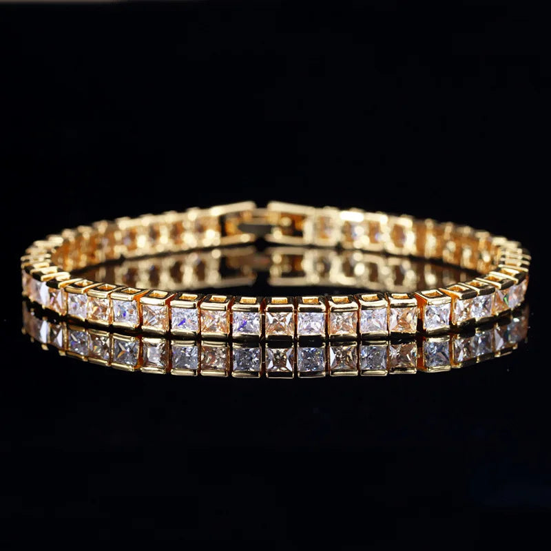 New 2020 Minimalist Gold Plated Accessories Women Bracelet Jewellery Many Color Cz Diamond Tennis  Bracelets