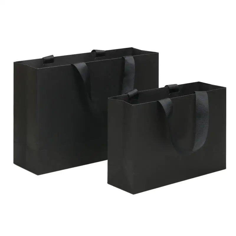 Retail Luxury Shopping Gift Paper Lunch Charcoal Party Black with Logos Custom Print Customize Insulated Bags