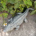 Resin crocodile Figurine Reptile Skin Texture Hand-painted Art Style Creative Decorative Shape Holiday Outdoor Decoration Unique