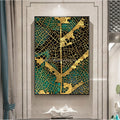 3D Pictures Modern Arts Living Room Decoration Still Life Paintings Gold Customised Diamond Landscape Crystal Porcelain Wall Art