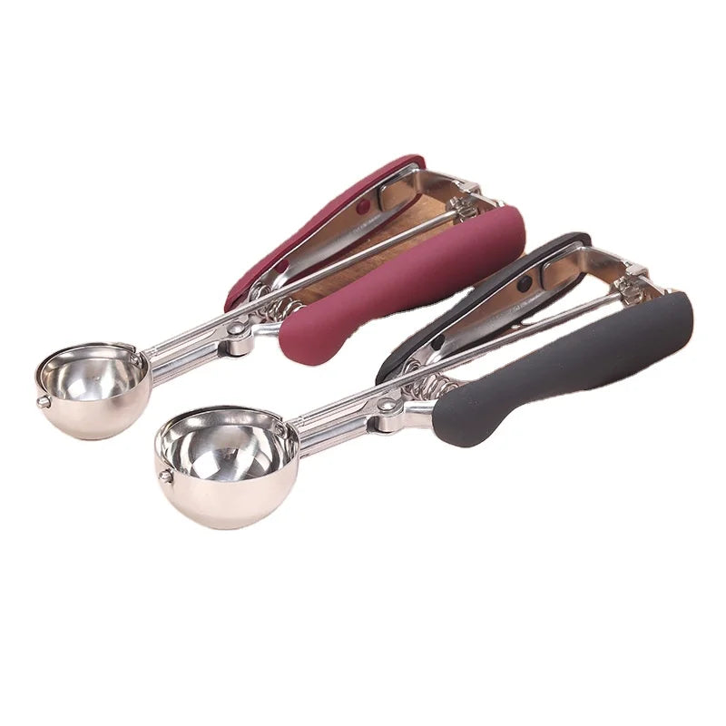 OEM Yangjiang High Stainless Steel Ice Cream Scoop Set Eco-Friendly Large Small Cookie Scoop Tools Dishwasher Safe Ball Maker