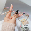 Retro Trend Metal Anti Blue Light Glasses Frame Fashion Personalized Glasses for Men and Women