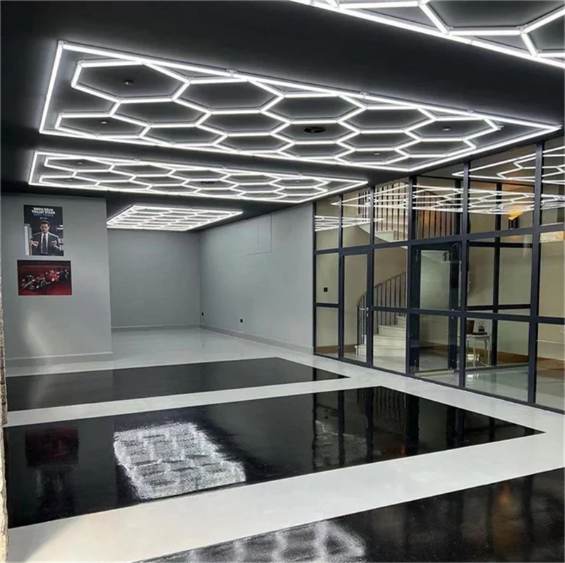 Hot Sale Honey Comb Led Lights Led Lamp Manufacturer for Garage Workshop Hexagonal Led Light