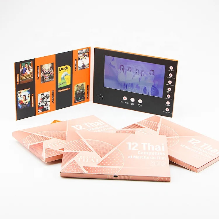 Cheapest Product Promotional Items with logo 7inch Maker Lcd Business Greeting Card Module Video Brochure