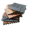 China Factory Wholesale Modern WPC Wood Plastic Composite Brushed Waterproof Deck Tiles for Outdoor Garden Use
