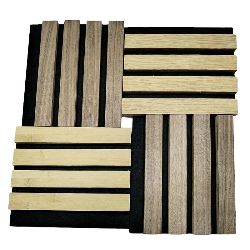 Sound Absorbing Wooden Acoustic Panels Graphic Design Contemporary Environmental E&R Office Building Wall Panel NRC 1.0