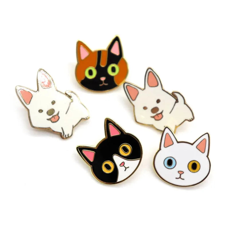 AI-MICH Personalized Cute Cartoon Pet Women Clothes Jewelry Backpack Accessories Colorful Lapel Pin
