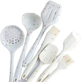 Silicone Spatula Set of 7 for Cooking Baking and Mixing With New Candy Color for Cooking Silicone Baking Utensil Spatula