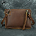 Andong Crazy Horse Leather Shoulder Bag Men Handmade Cowhide Envelope Sling Bag Retro Messenger Bags Business
