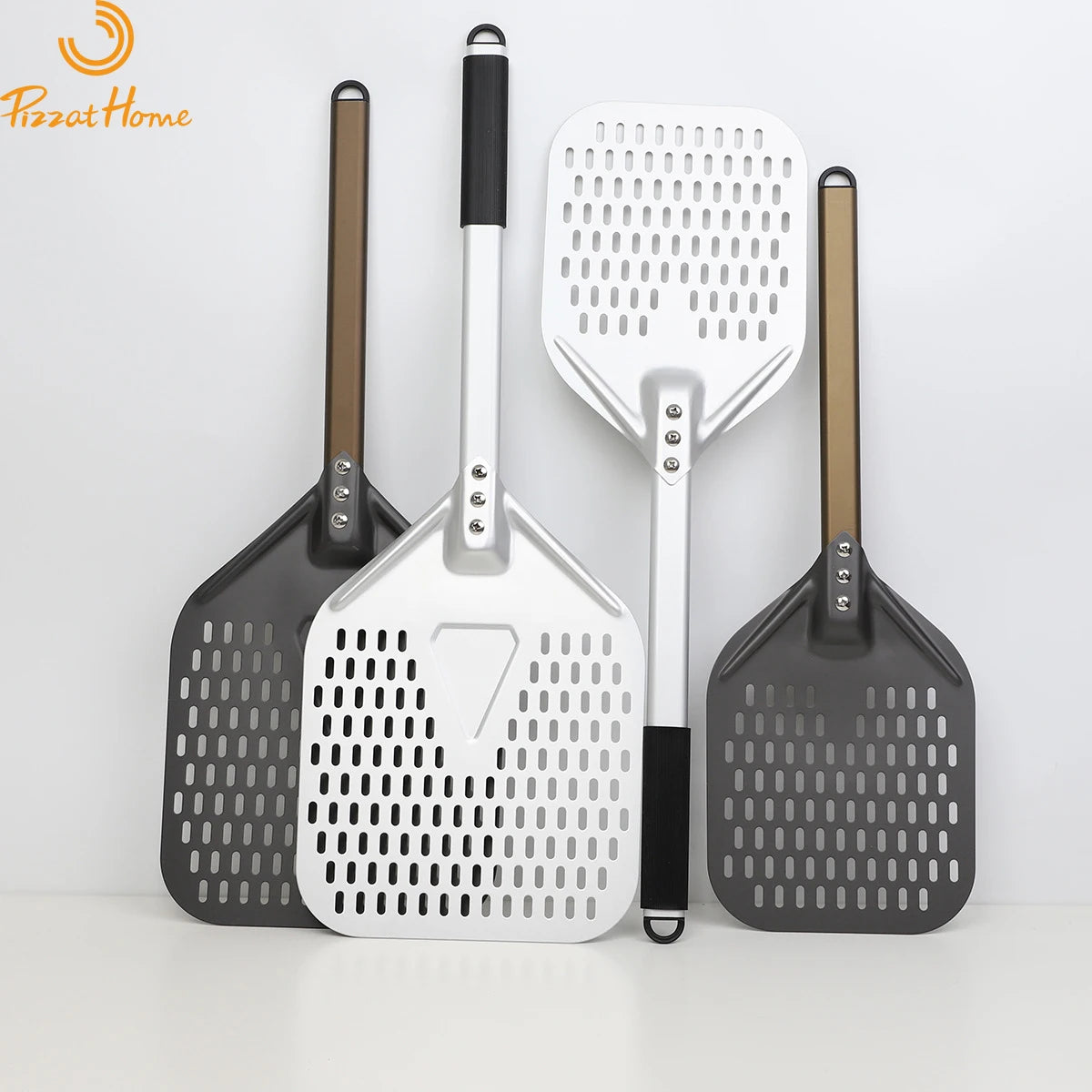 8 Inch 10 Inch square Punching Pizza Shovel European Package Transfer Shovel Thick Aluminum Alloy Hard Film Anode Flip Shovel