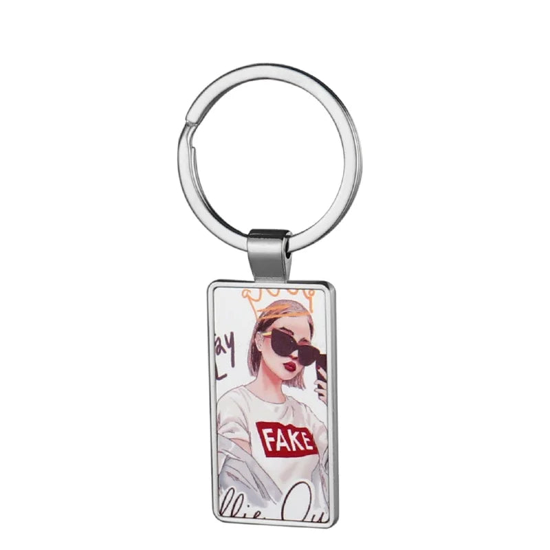 DIY Your Logo Keychain Custom Sublimation Blank Metal Keychains