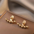 Luxury Fashion Solid Pure Real Stud Earrings Jewelry Women Ladies Female Bridal Engagement Wedding Earrings