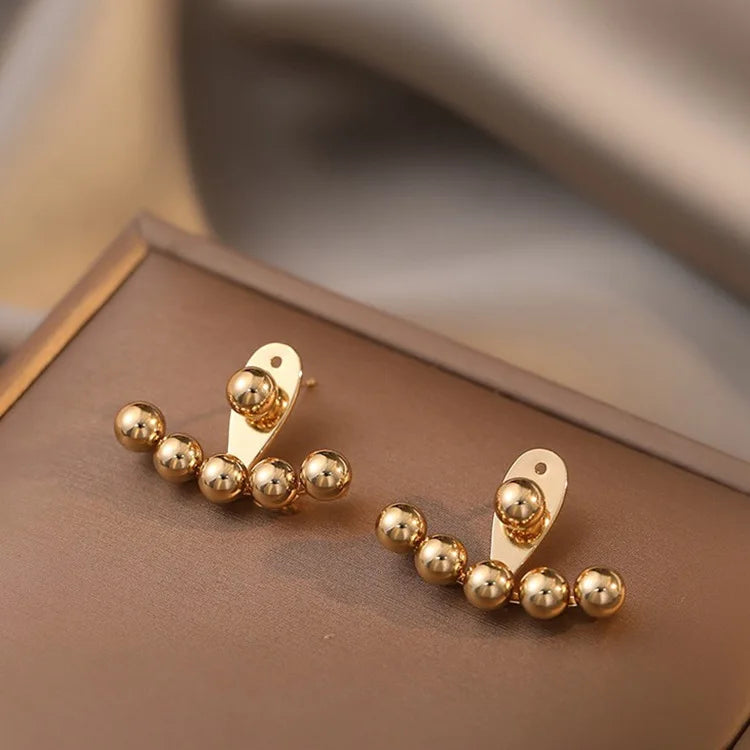 Luxury Fashion Solid Pure Real Stud Earrings Jewelry Women Ladies Female Bridal Engagement Wedding Earrings