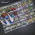 3D Mixed Cherry Dangle Nail Piercing Charms Bear Heart Luxury Glitter Jewelry Acrylic Nail Art Tips Butterfly Alloy Nail Charms