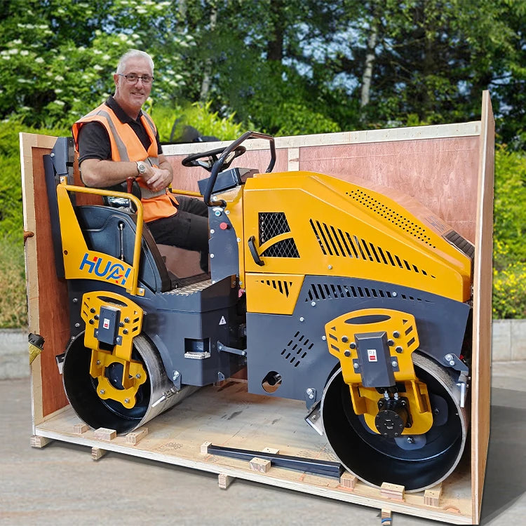 3 Ton Versatile Mini Road Roller Asphalt Vibrating Plate Compactor EPA Engine Double Drum Ride-On Roller