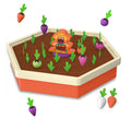 Montessori Education Plastic Color Shape Radish Turnip Memory Sorting Board Games Puzzle Harvest Felt Pull Carrot Toy