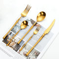 Bulk Silver Fork Knife Spoon Restaurant Gold Matte Cutlery Set Stainless Steel Luxury Flatware Set Gold Cutlery Set for Wedding