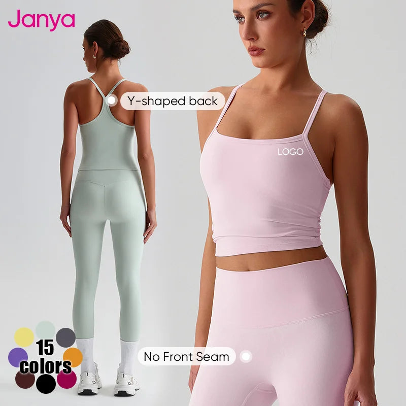 Custom Logo Sexy Y Back Sports Bra High Waist Capries Two Piece Gym Fitness Yoga Suit Set Workout Wear Sports Clothes for Women