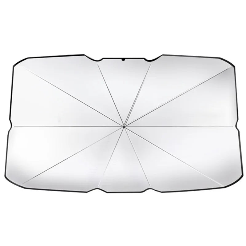 Car Front Windshield Sunshade Umbrella Folding Manual Nylon Plastic Handle Travel Umbrella