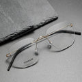 SH358 Rimless Metal Titanium or Eyeglasses Frames Men Women Titanium Eye Glasses Frames