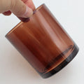 FEGNJUN in STOCK little List Small Order 100pcs Empty Glass Cups Wholesale Amber Colors Translucence Jars for Candle Making